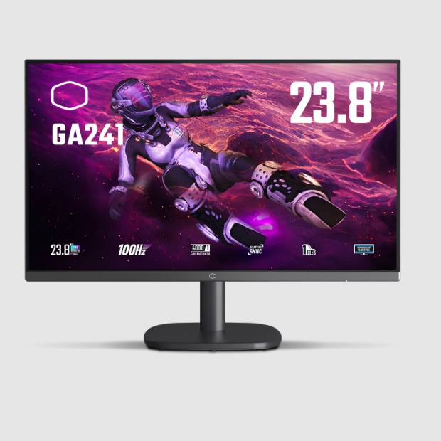 Monitor Led Cooler Master 23 8   Cmi Ga241 Us 1920 1080Fhd Plano 100Hz Va 1Ms Vga Hdmi Ent 3 5Mm Neg - CMI-GA241-US