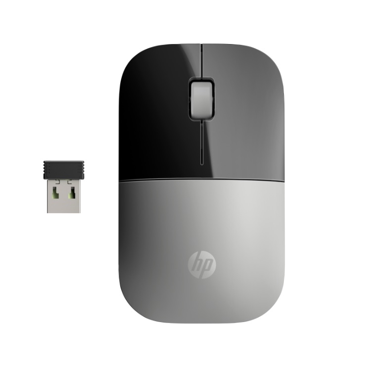 Mouse inlámbrico HP Z3700 1200DPI bat AA Windows/ plata/negro - Acteck