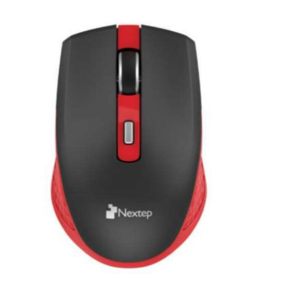 MOUSE NEXTEP INALAMBRICO RECARGABLE SWITCH ENCENDIDO 1600 DPI NEGRO/ROJO NE-413NR UPC  - NEXTEP