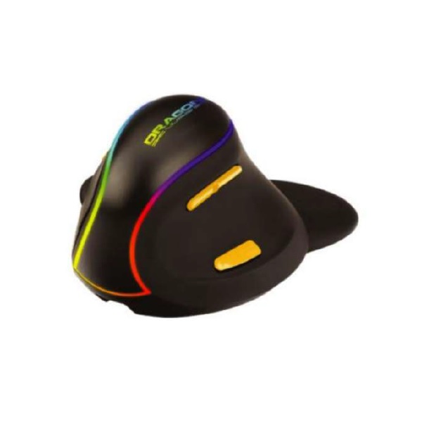 Mouse Nextep Inalámbrico Vertical Recargable/Ergonómico 7 Botones 2400 dpi RGB Color Negro NE-482 - Código: NE-482 | Compra en Guadalajara