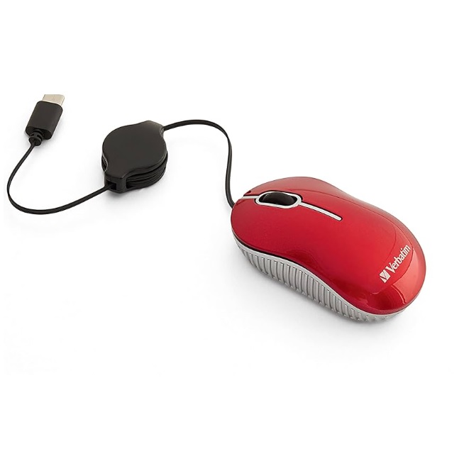 Mini mouse Verbatim de viaje USB-C - Rojo - Acteck