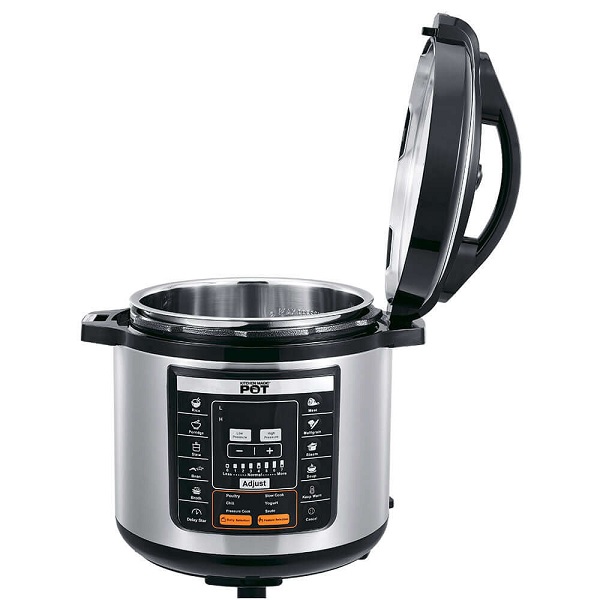 Olla eléctrica Kitchen Magic Pot Koblenz KMP-1200 IN capacidad 8L 17-funciones-en-1 interior acero inoxidable 1200W - Homedics