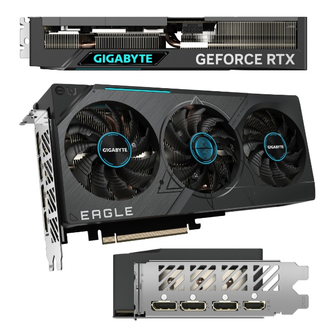 GV-N407SEAGLE OC-12GD Tarjeta de video Gigabyte 12GB GeForce RTX 4070 Eagle SUPER Fusion 3xfan GDDR6x DLSS 3 OC 1xHDMI 3xDP RGB GV-N407SEAGLE OC-12GD  GV-N407SEAGLE OC-12GD