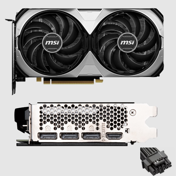 Tarjeta de video MSI 12GB GeForce RTX 4070 Ventus 2X plateada 2xfan GDDR6X DLSS 3 OC 1xHDMI 3xDP  RTX 4070 VENTUS 2X 12G OC - Código: RTX 4070 VENTUS 2X 12G OC | Compra en Guadalajara