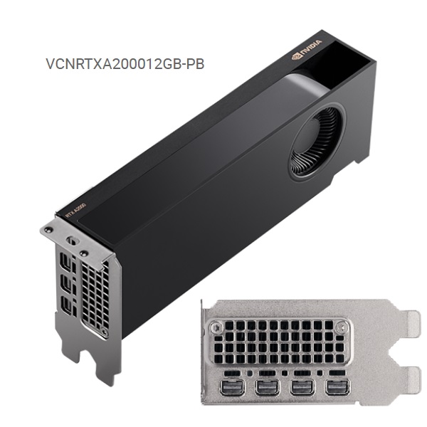 Tarjeta de Video PNY Pro Quadro Professional RTX A2000 12GB Low Profile Single Fan GDDR6 ECC PCIe 4.0 4xMiniDP VCNRTXA200012GB-PB - Código: VCNRTXA200012GB-PB | Compra en Guadalajara