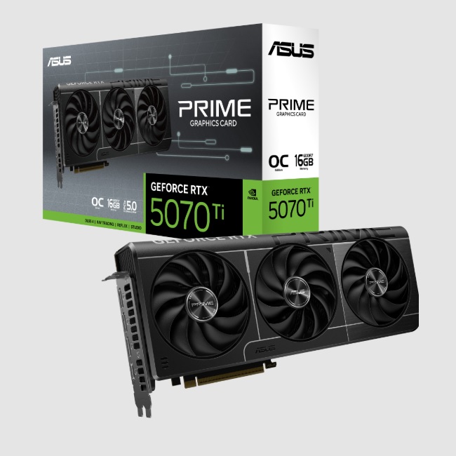 Tarjeta de video Asus 16GB PRIME RTX 5070 Ti GDDR7 1xHDMI 2xDP 3xFan PRIME-RTX5070TI-O16G - Gigabyte