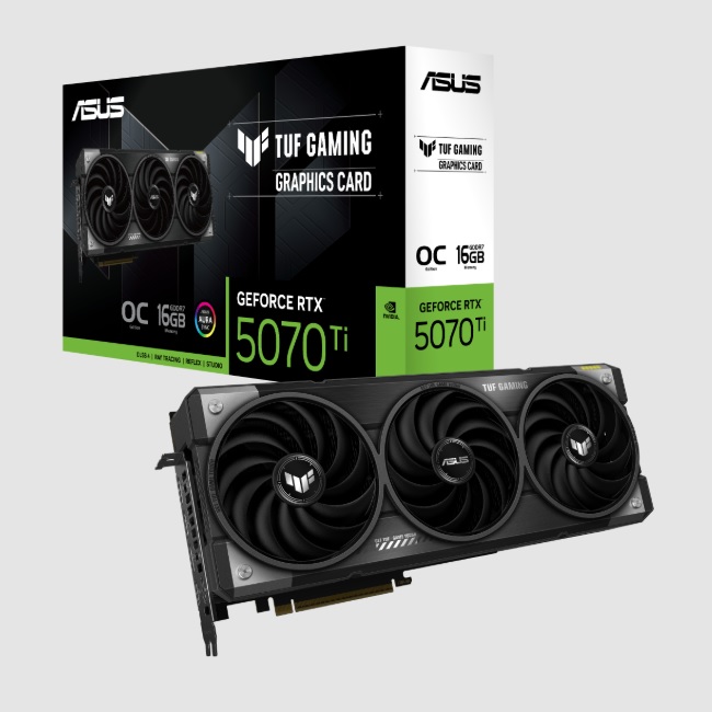 Tarjeta de Video Asus TUF Gaming GeForce RTX5070TI OC 16GB Triple Fan ARGB GDDR7 PCIe 5.0 HDMI DP TUF-RTX5070TI-O16G-GAMING - Lenovo