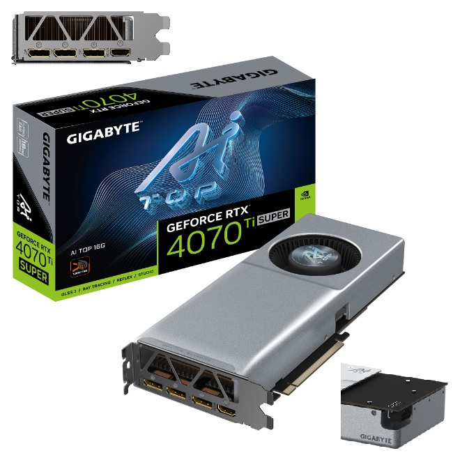 GIGABYTE RTX 4070 TI SUPER IA  TOP 16G HDMI/DP VIDEO CARD - Código: GV-N407TSAI TOP-16GD | Compra en Guadalajara