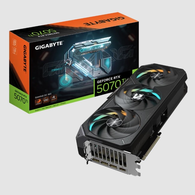 Tarjeta de Video Gigabyte Gaming GeForce RTX5070TI OC 16GB Triple Fan RGB GDDR7 256bit PCIe 5.0 1xHDMI 3xDP GV-N507TGAMING OC-16GD - Código: GV-N507TGAMING OC-16GD | Compra en Guadalajara
