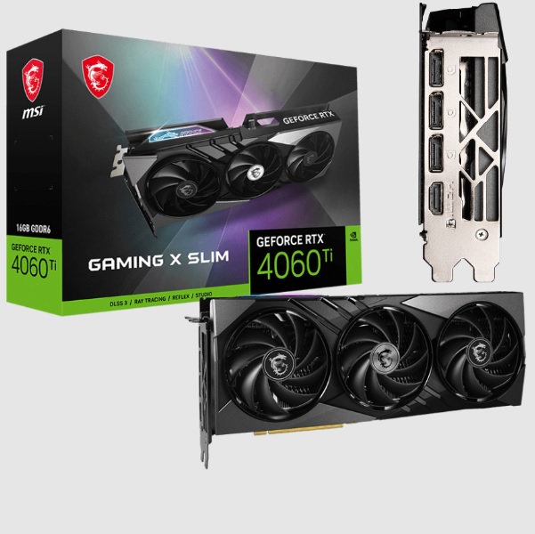 Tarjeta de video MSI 16GB GeForce RTX 4060 Ti Gaming X Slim 3xfan GDDR6 DLSS 3 1xHDMI 3xDP  RTX 4060 TI GAMING X SLIM 16G - Código: RTX 4060 TI GAMING X SLIM 16G | Compra en Guadalajara