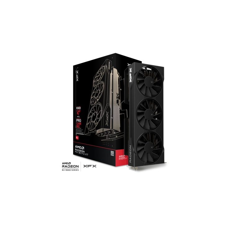 Tarjeta de video XFX 16GB AMD Radeon RX 9070XT SPEEDSTER SWIFT 3xfan GDDR6 RDNA4 1xHDMI 3xDP RX-97TSWF3BA - Código: RX-97TSWF3BA | Compra en Guadalajara