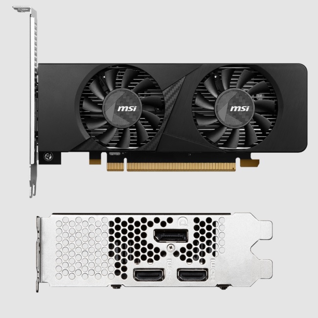 Tarjeta de video MSI 6GB GeForce RTX 3050 Low Profile 2xfan GDDR6 2xHDMI 1xDP - Gigabyte