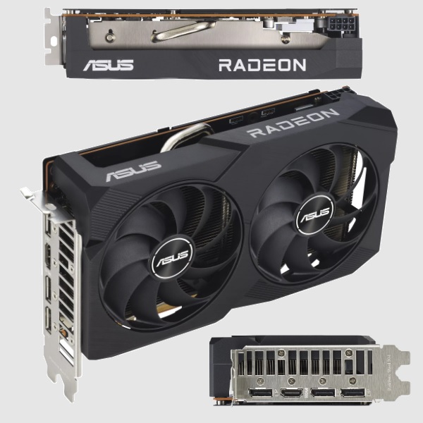 Tarjeta De Video Asus Radeon Rx7600Pcie X16 408Gb Gddr61Xhdmi3XdpEstandarGama Media DUAL-RX7600-O8G-V2 - DUAL-RX7600-O8G-V2