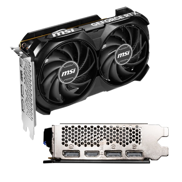 RTX 4060 VENTUS 2X BLACK 8G OC Tarjeta de Video MSI 8GB RTX 4060 Ventus 2X Black 8G OC GDDR6 3DP 1HDMI  RTX 4060 VENTUS 2X BLACK 8G OC