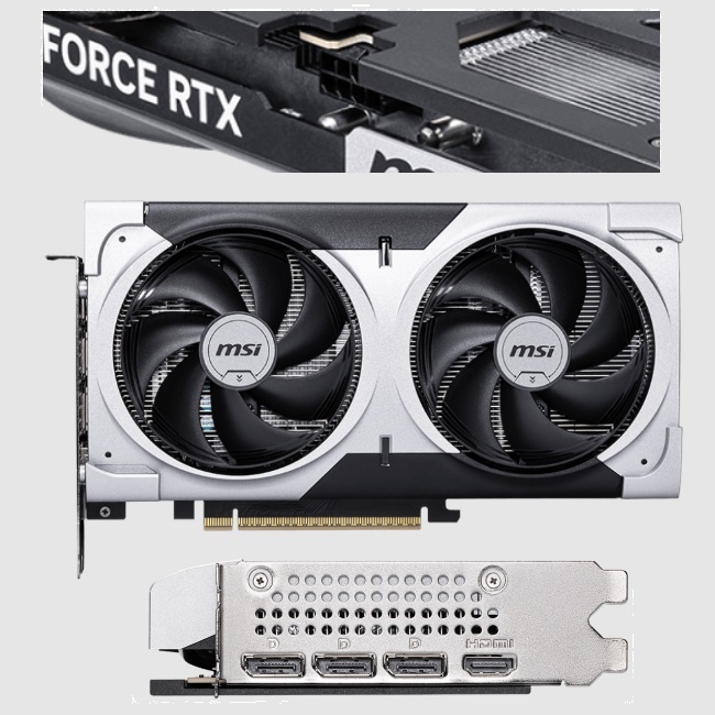 Tarjeta de video MSI 8GB GeForce RTX 5060 TI VENTUS PLUS 2xfan GDDR7 DLSS4 OC 1xHDMI 3xDP - Gigabyte