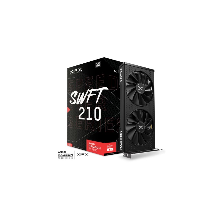 TARJETA DE VIDEO XFX AMD RADEON RX 7600 SPEEDSTER SWFT 210 DUAL FAN / 8GB/ GDDR6/ PCIE 4.0/128 BIT/GAMA MEDIA - Gigabyte