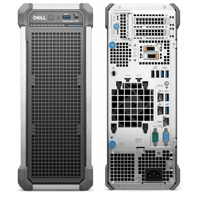 Servidor Dell PowerEdge T160 T1602646325P2 Intel Xeon 6325P 3.5GHz 16GB 5600MT/s DDR5 2 X 2 TB 7.2K S160 para Software RAID - Código: T160264_6325P2 | Compra en Guadalajara