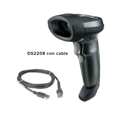 Lector De Cdigo De Barras   Zebra Ds2208  Zebra Lector Almbrico Kit Usb Ds2208Sr  DS2208  DS2208-SR7U2100SGW - DS2208-SR7U2100SGW