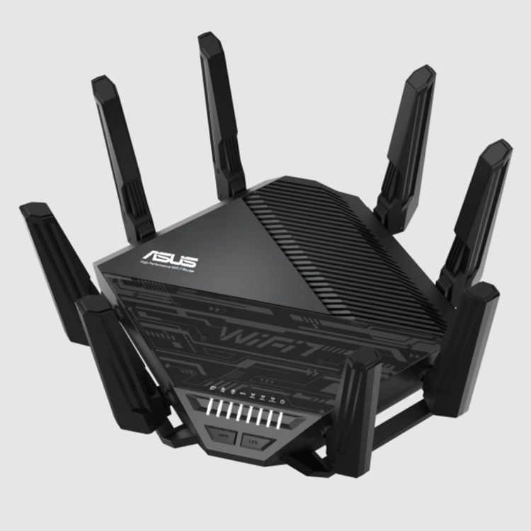 Router Asus RT-BE96U Wifi 7 doble banda 8xAntenas 320MHz 4096-QAM 1xWAN 10G 4xLAN compatible con AiMesh - Código: RT-BE96U | Compra en Guadalajara