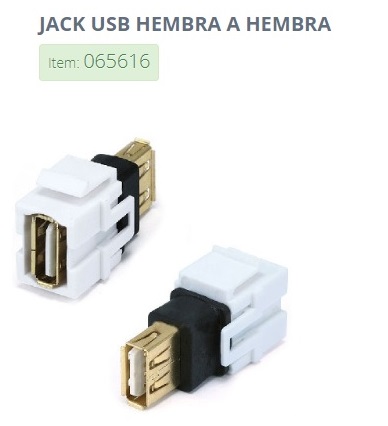 JACK BROBOTIX TIPO USB  HEMBRA A HEMBRA V2.0 UPC  - 065616