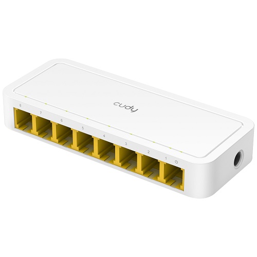 Switch Cudy FS108D de escritorio 8 puertos ethernet 10/100Mbps carcasa de plástico no administrable Auto-MDI/MDIX - Hp