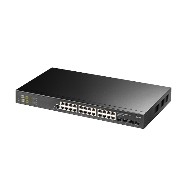 Switch Cudy GS2024S2 administrable L2 con 24 puertos RJ45 y 4 x SFP 1.25G 1x puerto consola - Nexxt