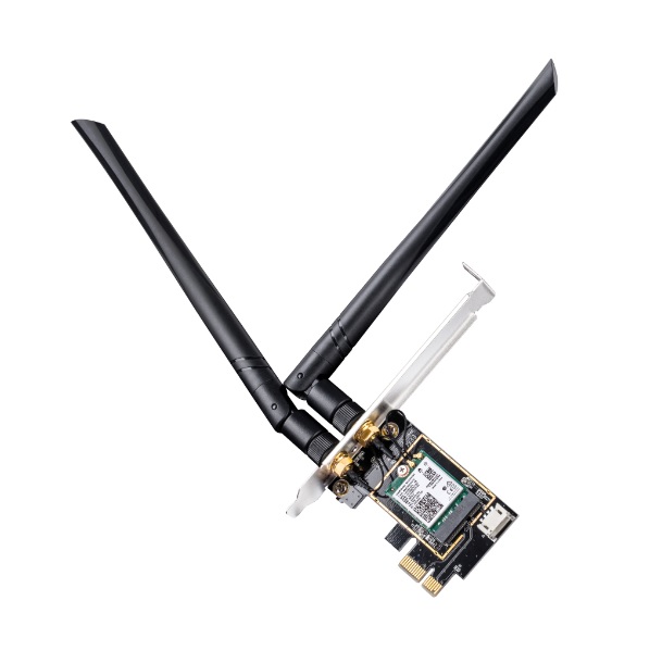 Adaptador inalámbrico PCIe Cudy WE3000 Wi-Fi 6E AX3000 Dual-band 5GHz 2.4GHz Bluetooth 5.2 con 2 antenas externas - Tp Link