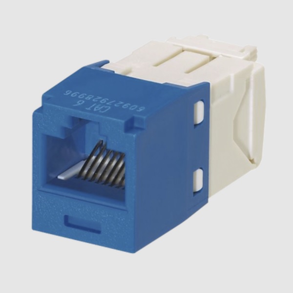 Conector Jack RJ45 Estilo TG Mini-Com Categoría 6 de 8 posiciones y 8 cables Color Azul CJ688TGBU - Código: CJ688TGBU | Compra en Guadalajara