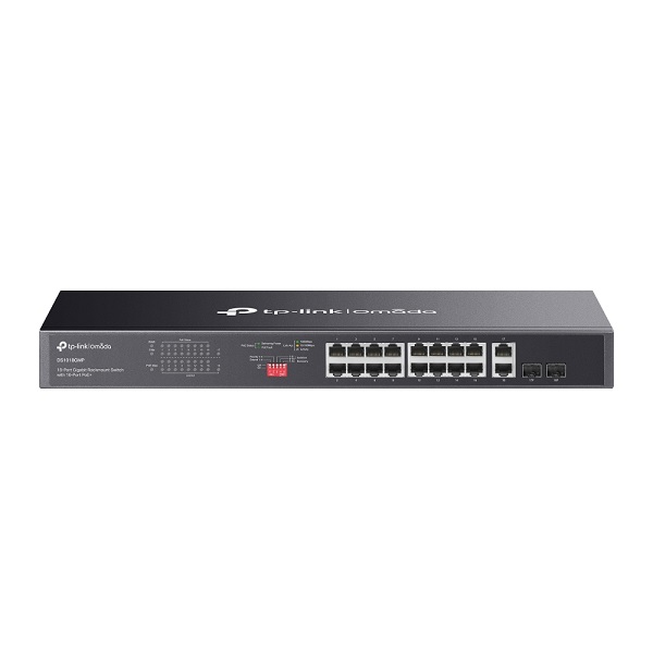 Switch TP-Link Omada DS1018GMP no administrable 18 puertos gigabit 16 puertos PoE 802.3at/802.3af max. 250W 2 puertos SFP gigabit - Tp Link