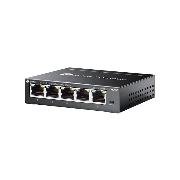 Switch Easy Managed TP-Link Omada ES205G metálico escritorio/ montaje pared 5 puertos gigabit AUTO Negotiation/AUTO MDI/MDIX - Generico