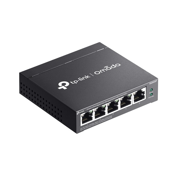 Switch Easy Managed TP-Link Omada ES205GP metálico escritorio/ montaje pared 5 puertos gigabit 4 puertos PoE802.3af/at max. 65W - Tp Link