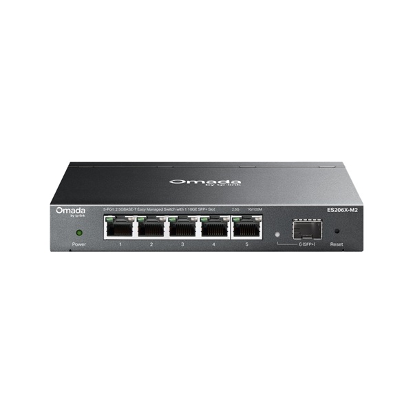 Switch Easy Managed TP-Link Omada ES206X-M2 metálico escritorio/ montaje pared 5x 2.5 Gbps RJ45 1x 10 Gbps SFP Auto-Negotiation/Auto MDI/MDIX - Código: ES206X-M2 | Compra en Guadalajara