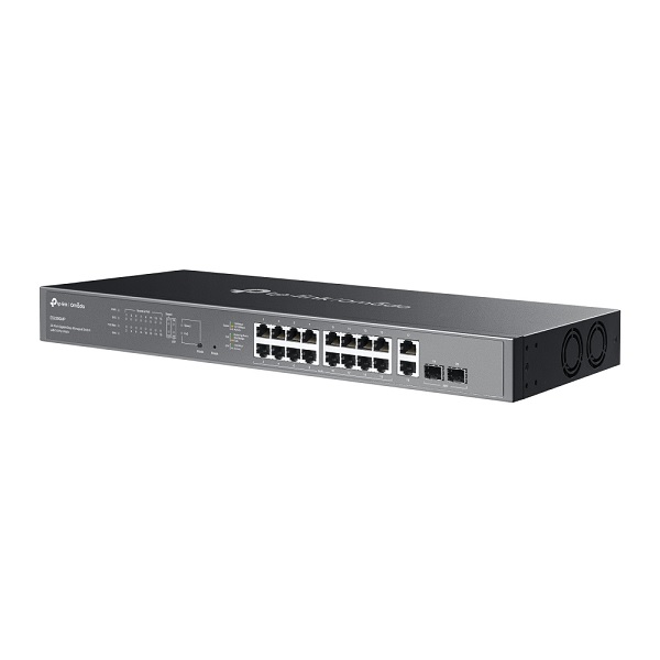 Switch Easy Managed TP-Link Omada ES220GMP metálico rack 18x RJ45 gigabit 16x PoE802.3af/at max. 250W 2x SFP gigabit - Nexxt