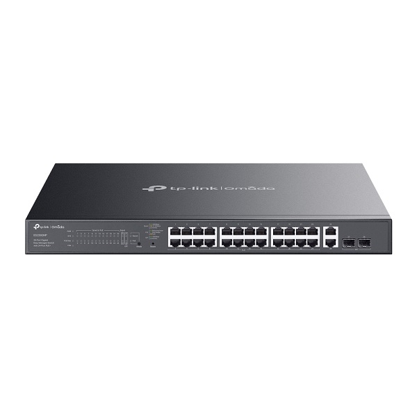 Switch Easy Managed TP-Link Omada ES228GMP metálico rack 26x RJ45 gigabit 24x PoE802.3af/at max. 384W 2x SFP gigabit - Startech.com