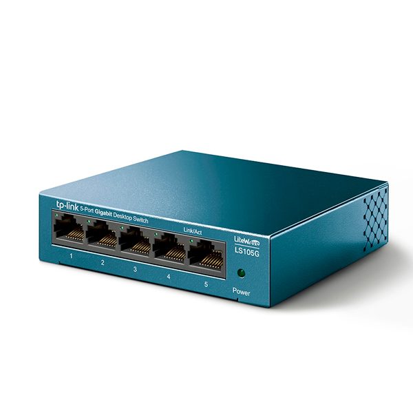 Switch TP-Link LS105G metálico escritorio 5 puertos gigabit 10/100/1000M no administrable tecnología Green Ethernet UPC 845973085445 - LS105G V1