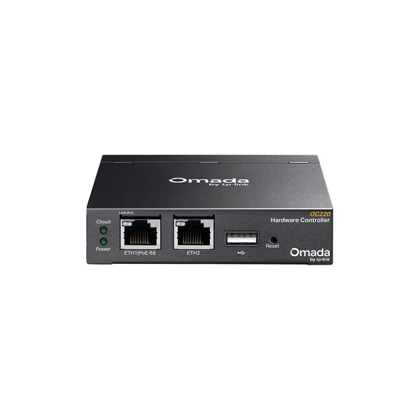 Controladora Cloud Omada TP-Link OC220 gestión centralizada para redes 2x RJ45 1x 802.3af PoE 1x USB 2.0 1x Micro USB hasta 100 AP Omada - Cdp