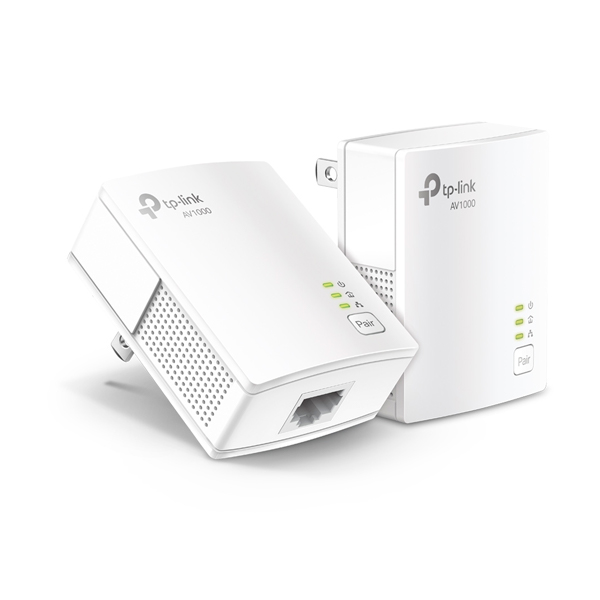 Kit 2 piezas Adaptador TP-Link Powerline gigabit TL-PA7017 KIT HomePlug AV2 hasta 1000Mbps 1 puerto RJ45 plug and play - Tp Link