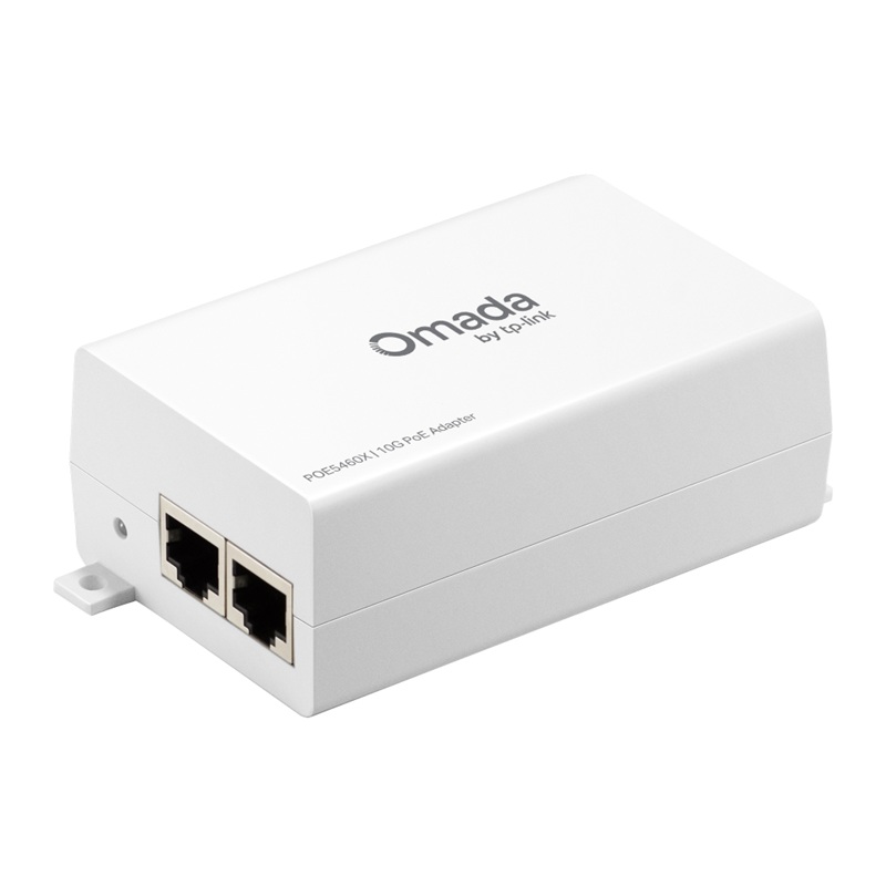 Adaptador TP-Link Omada POE5460X 10G PoE pasivo 54V/1.11A max hasta 60W 1x RJ45 10Gbps DATA IN y 1x RJ45 10Gbps PWRDATA OUT plug and play - Código: POE5460X | Compra en Guadalajara