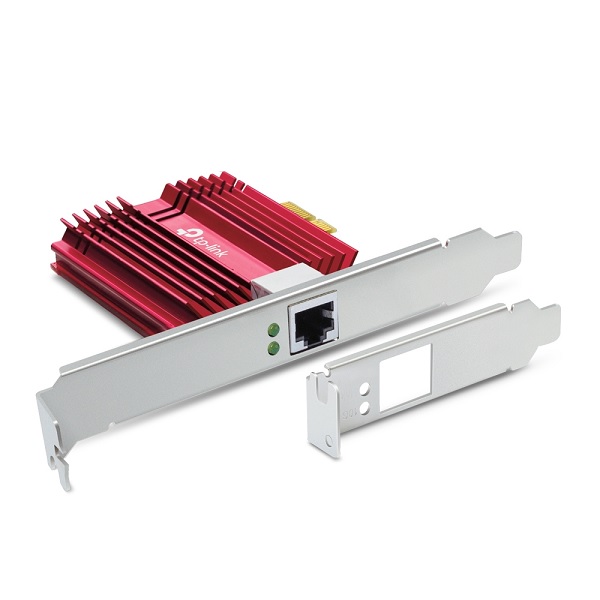 ADAPTADOR TP-LINK TX401 PCI Express 3.0 x4 CON 1 PUERTO RJ45 Gigabit / Megabit HASTA 10Gbps  LED INDICADOR DE ENLACE UPC 840030701610 - TX401