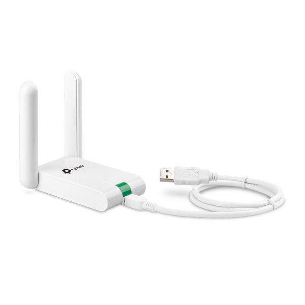 Adaptador inalámbrico USB 2.0 TP-Link TL-WN822N V5 N 300Mbps 2 antenas externas alta ganancia cable de extensión 1.5m - Ugreen
