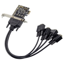 Tarjeta PCI Express X-Media XM-PEX-4S con 4 puertos seriales DB9 RS232 velocidad de transferencia 115Kbps por puerto - Nexxt
