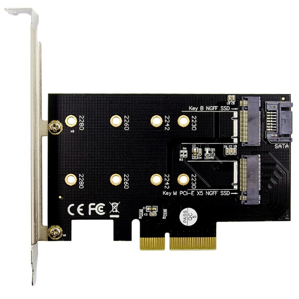 Tarjeta controladora X-Media PCI Express X-Media XM-PEX4-M2MB M.2 NVMe BM-Key SSD PCIe x4 incluye bracket low profile - Tp Link