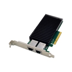 Adaptador PCI Express 3.0 x8 X-Media XM-XM-NA6821 con 2 puertos RJ45 gigabit/megabit hasta 10Gbps LED indicador de enlace - Apc