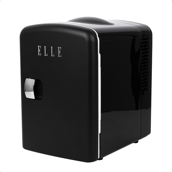 Mini refrigerador / calentador 4L Elle Home ESDAF101BK color negro enchufe pared CA y para auto 12V capacidad hasta 6 latas 355ml - Código: ESDAF101BK | Compra en Guadalajara