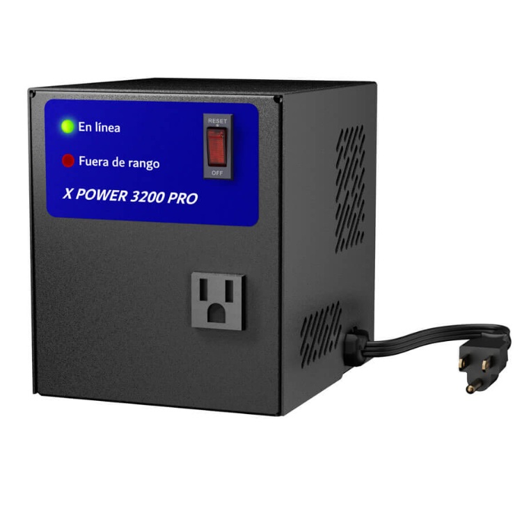 Regulador de voltaje COMPLET XPOWER 3200 PRO ERV-9-007 3200 VA / 1600W con supresor integrado 1 contacto 120V para electrodomésticos - Código: ERV-9-007 | Compra en Guadalajara
