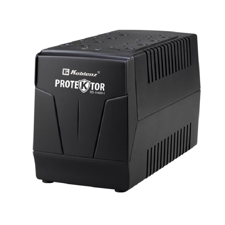 Regulador Koblenz RS-1410 caja abierta / maltratada Protector 1410 VA/700W 8 contactos NEMA5-15R regulados aterrizados con desconexión alto voltaje - Código: RS-1410OB | Compra en Guadalajara