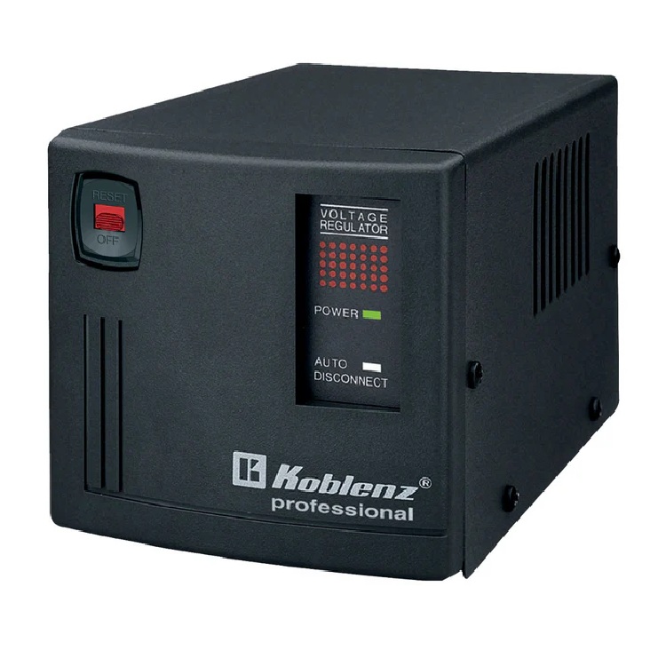 Producto abierto con detalles estéticos y caja maltratada Regulador Koblenz ER-2550 2500VA 6 contactos NEMA 5-15R 120V indicador desconexión automática - Código: REGKOER-2550UB | Compra en Guadalajara