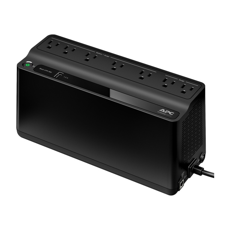 UPS APC BE600M1-LM 600VA/ 330W 7 contactos NEMA 5-15R 5 c/protección batería 120V 1 puerto de carga USB caja golpeada producto abierto - Código: BE600M1-LMOB | Compra en Guadalajara
