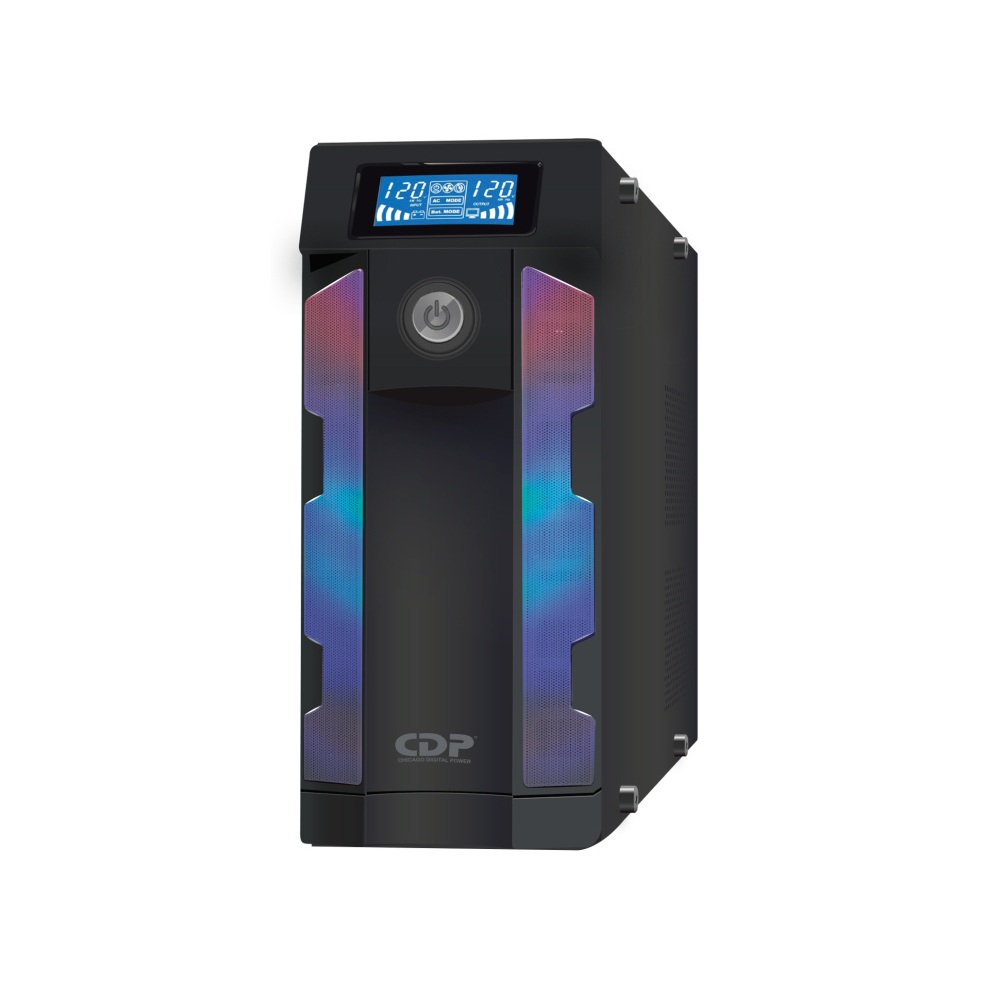 UPS CDP GSMART1516B GSMART1516B 1500VA/900W UPS Smart AVR 16 Salidas Puerto De Carga USB 8 USB-A Y 2 USB-C 210 Joules Luz RGB LCD 120 Vac  - Código: GSMART1516B | Compra en Guadalajara