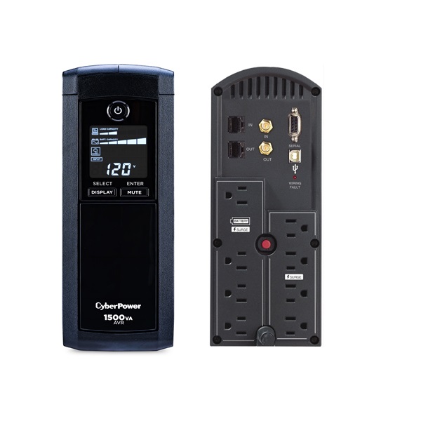 UPS/NO BREAK CYBERPOWER CP1500AVRLCDa 1500VA/900W LCD/AVR/ 1 CP1500AVRLCDA - Código: CP1500AVRLCDA | Compra en Guadalajara
